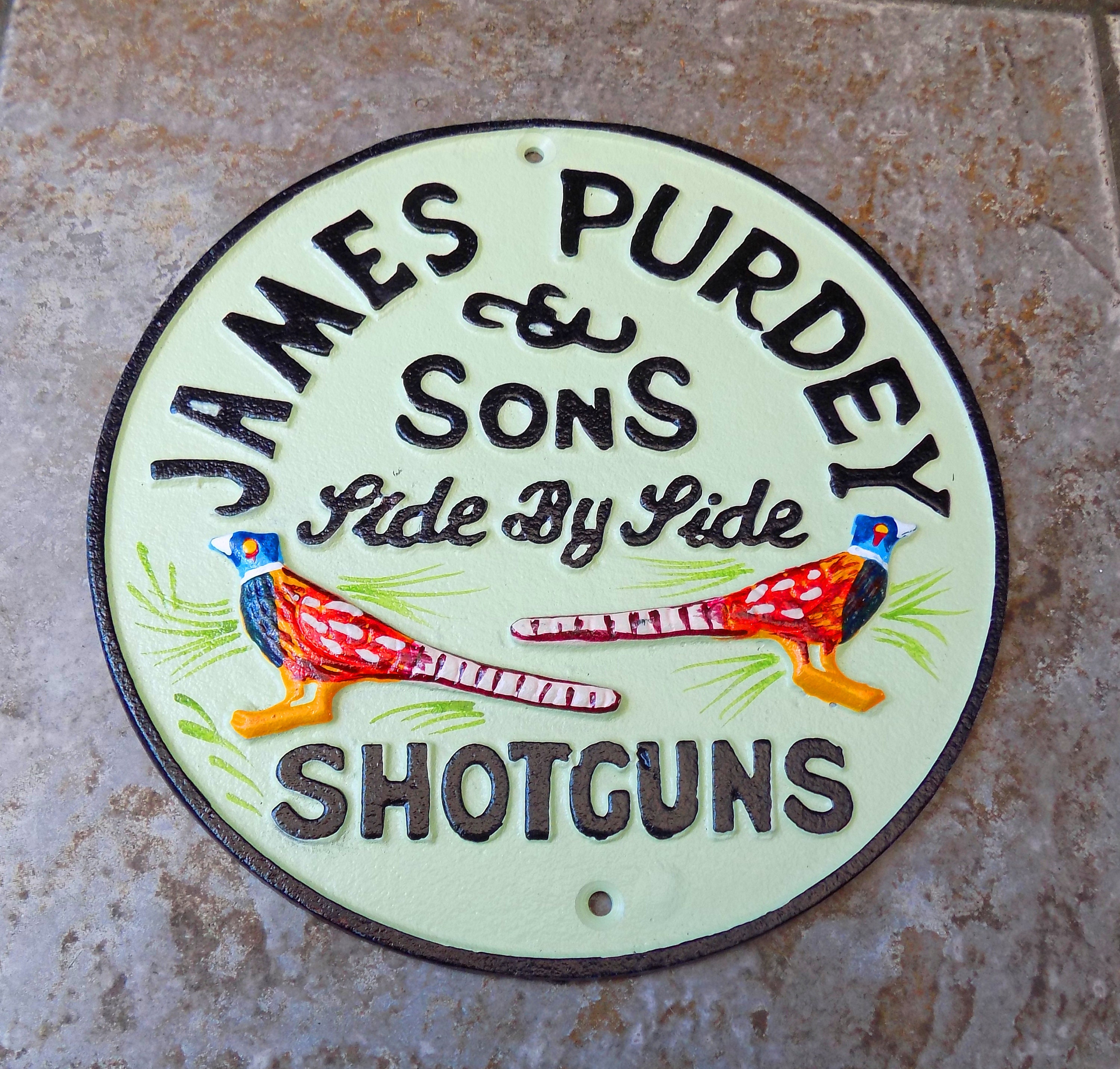 Heavy Cast Iron Sign or Plaque JAMES PURDEY & Sons Etsy