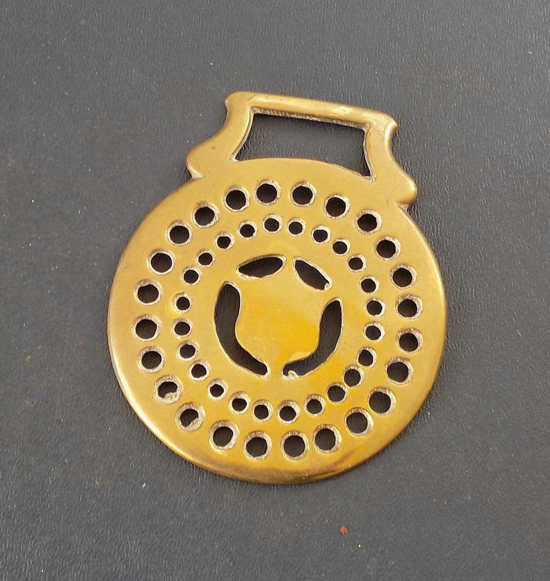 Horse Brasses Folk Art Rare Cast Victorian Antique HORSE BRASS SHIELD