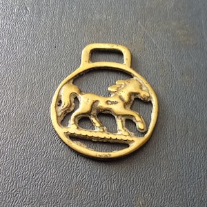 Vintage Miniature HORSE or PONY BRASS Horse Passant Facing right Design
