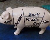 Piggy Bank Money Box HARRISONS HAMS Sydney Melbourne 1897 Hand painted Superb Heavy Cast Iron