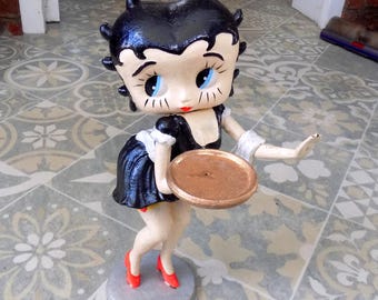 BETTY BOOP WAITRESS Large Cast Iron Free Standing Ornament 12