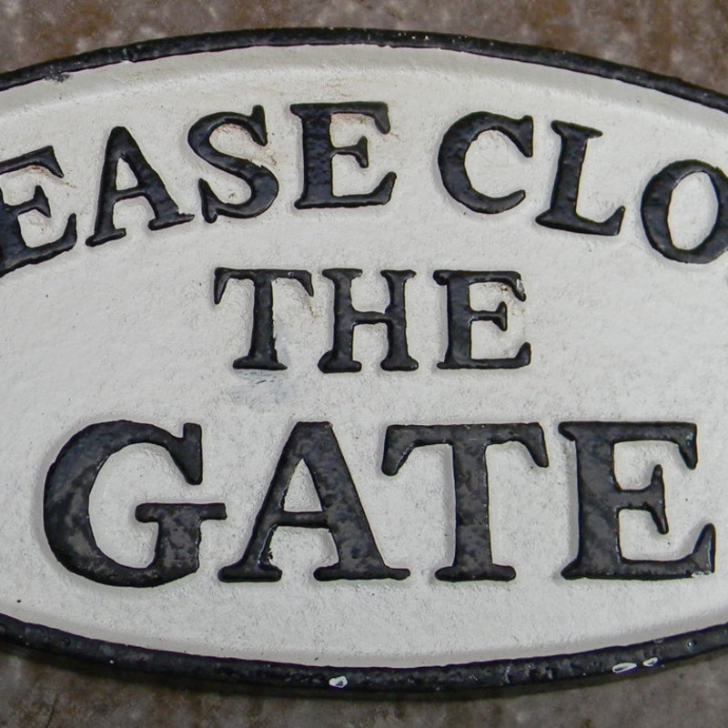 Close Gate Signs - Etsy
