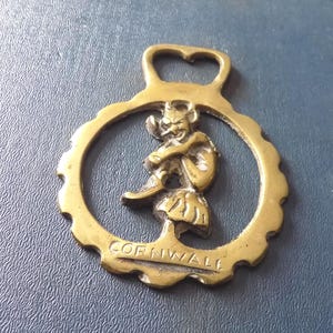 Vintage HORSE BRASS Cornish or Cornwall  Pixie Piskey Design