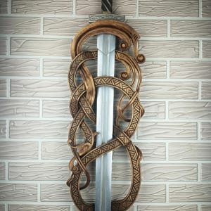 Scandinavian Sword Holder, Viking Sword, Celtic Pattern, Slavic Ornament