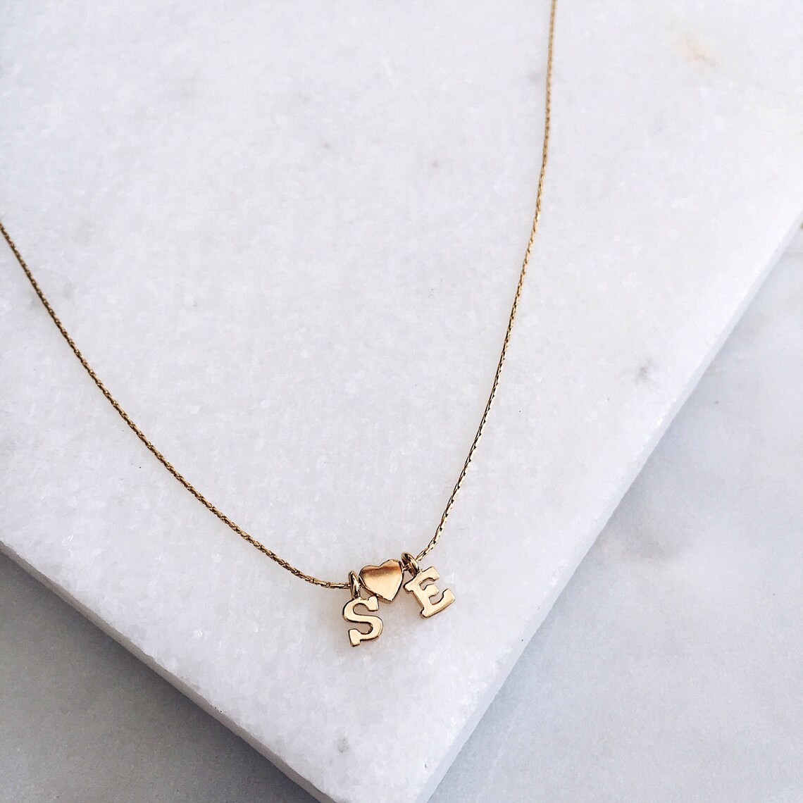 XO Necklace Custom Initial Letters Necklace 14k Gold Fill Etsy