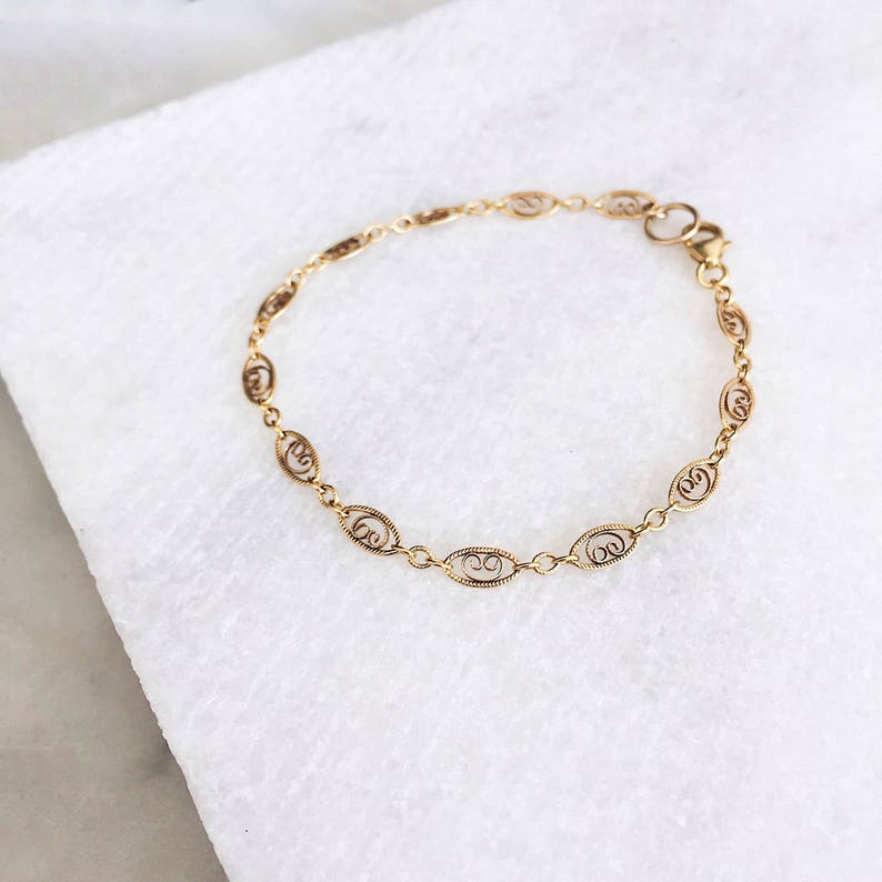 Delicate Anklet Dainty Bracelet Gold Anklet Boho Anklet 14 KT Gold Filled Gold Chain Anklet Prom