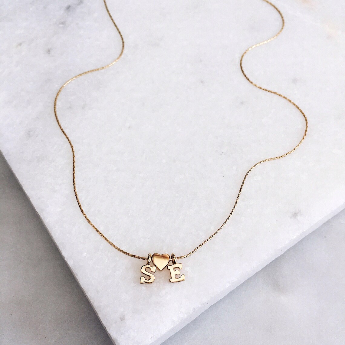 XO Necklace Custom Initial Letters Necklace 14k Gold Fill Etsy