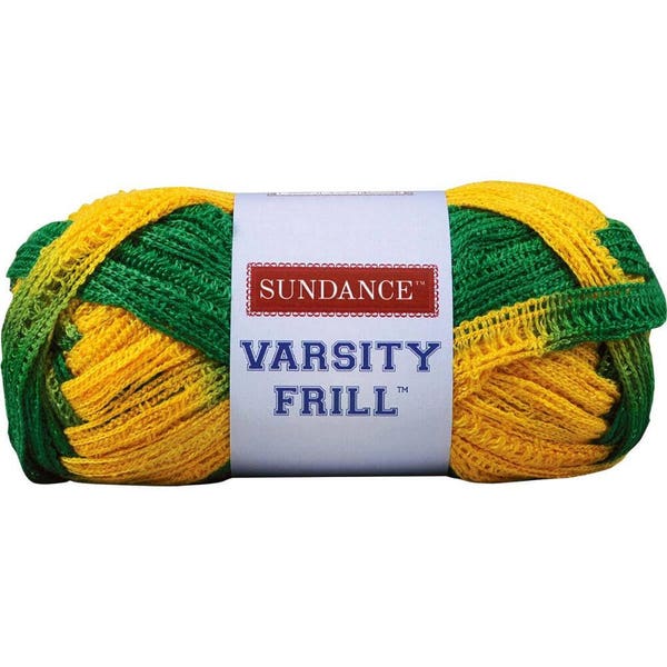 Yarn - Sundance Varsity Frill - Navy/Silver, Garnet/Gold, Purple/Gold, Navy/Gold, Orange/Navy, Green/Gold, or Black/Gold