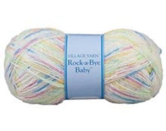 25 PERCENT OFF SALE    Yarn - Village Yarn Rock a Bye Baby - Pinky, Lilac, Blue or Mint