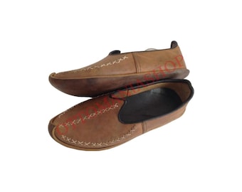 Handmade Leather Yemeni Shoe,Leather Loafers,Handmade Medieval Shoes,Earthy Shoes,Goblin Leather  Shoes,Turkish Yemeni,Sandals