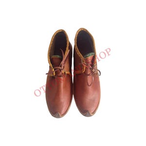 Mittelalterlicher historischer türkischer Lederstiefel, historische Schuhe, handgefertigte Lederschuhe für Erwachsene, mittelalterliche Schuhe, kostenloser Versand Lederschuhe