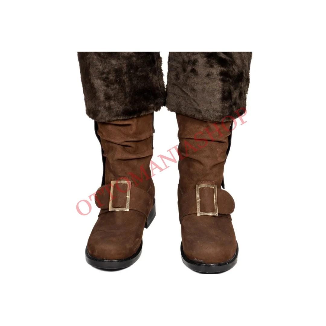 Handmade Santa Claus Boot,nubuck Leather Boot,santa Suit,chrismas