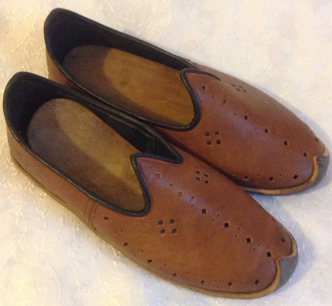 Handmade Leather Turkish Flat Sandals, Unisex Adult Shoes Leather ...