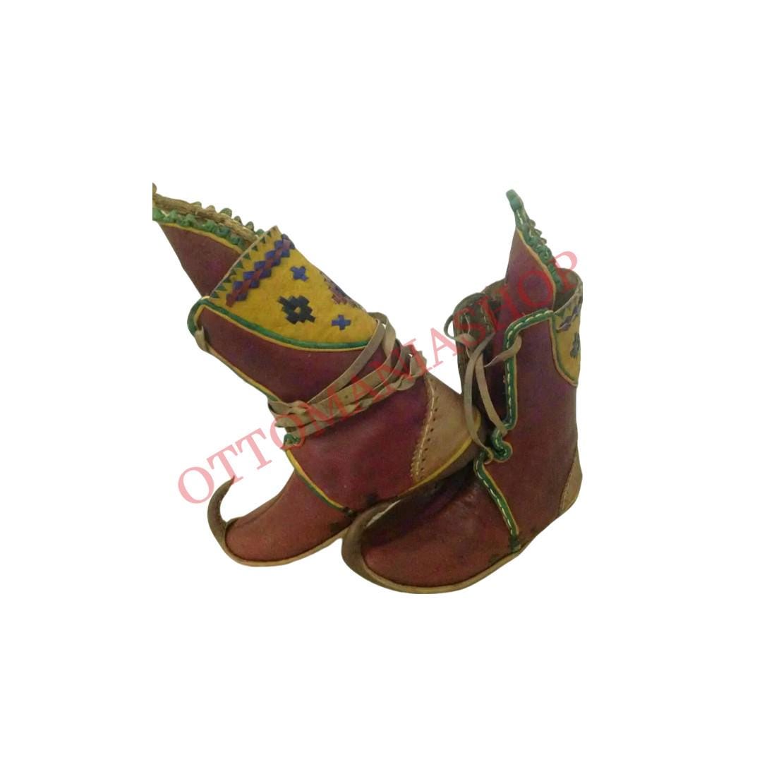 【EEUN】Medieval long boots Medieval long boots, riding boots 14th - 15th century, brown