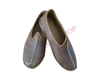 Zapatos hechos a mano de la época medieval, turcos yemeníes otomanos, zapatos de cuero natural, zapatos de cuero unisex hechos a mano, zapatos para adultos hechos a mano