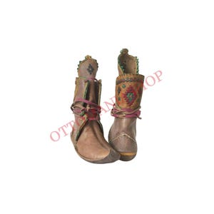 Earthy Boot,Medieval Leather Boot,Handmade Leather Boots,Turkish Ottoman Shoes,Mid Century Boots Unisex Boots,Leather Boot,Grounding & Earth
