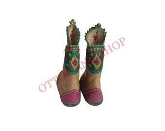 Medieval Period Historical Turkısh Leather Shoe Elven Boot, Handmade Leather Boots,Unisex Leather Boot,Leather Unisex Boot,Earthy Boot