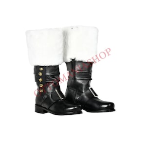 Handmade Santa Claus Boot,Nubuck Leather Boots,Santa Suit,Chrismas Costume,Santa Boots, Leather Handmade Boots,Leather Custom Made Boot,Boot