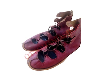 Handmade Leather Gladiator Sandals, Ottoman Turkish Style