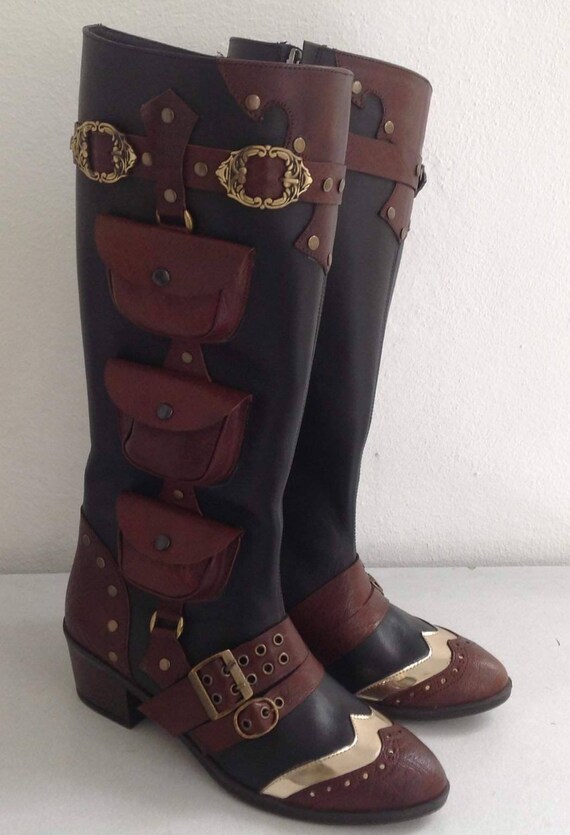 Tall punk shop boots