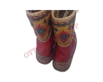 Medieval Period Adult Unisex Boots,Turkish Handmade Custom Fit Leather Boots,Free Shipping Leather Boots, Historical Clothing,Adult Boots