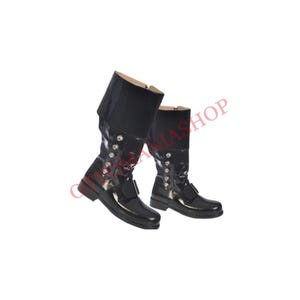 Handmade Santa Claus Boot,Patent Leather Boot,Santa Suit,Chrismas Costume,Santa Boot, Leather Handmade Boot,Leather Santa Costumes,Tall Boot