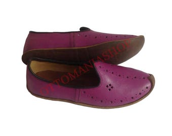 Leather Ottoman-Turkish Yemeni, Handmade Unisex Adult Shoes,Unisex Shoes  Loafers Sandals,Flat Sandal Shoes,Medieval Shoe