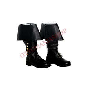 Handmade Santa Claus Boot,Nubuck Leather Boot,Santa Suit,Chrismas Costume,Santa Boot, Large Calf Leather  Boot,Leather Custom Made Boot,Boot