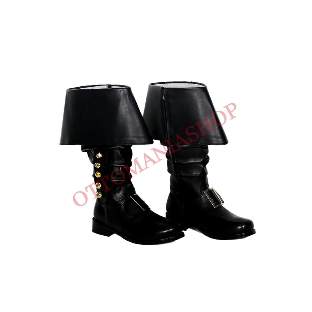 Weihnachtsmann-Stiefel Mit Fellkante – Bequem, Warm & Perfekt Für Nikolaus-Kostüme – In Rot & Schwarz