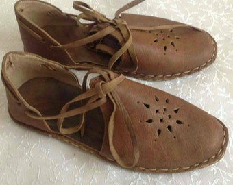 Free Shipping Handmade Leather Sandal,Ottoman Turkısh Leather Handmade Custom Fit Sandal, Unisex Adult Medieval Period  Sandals  Shoes