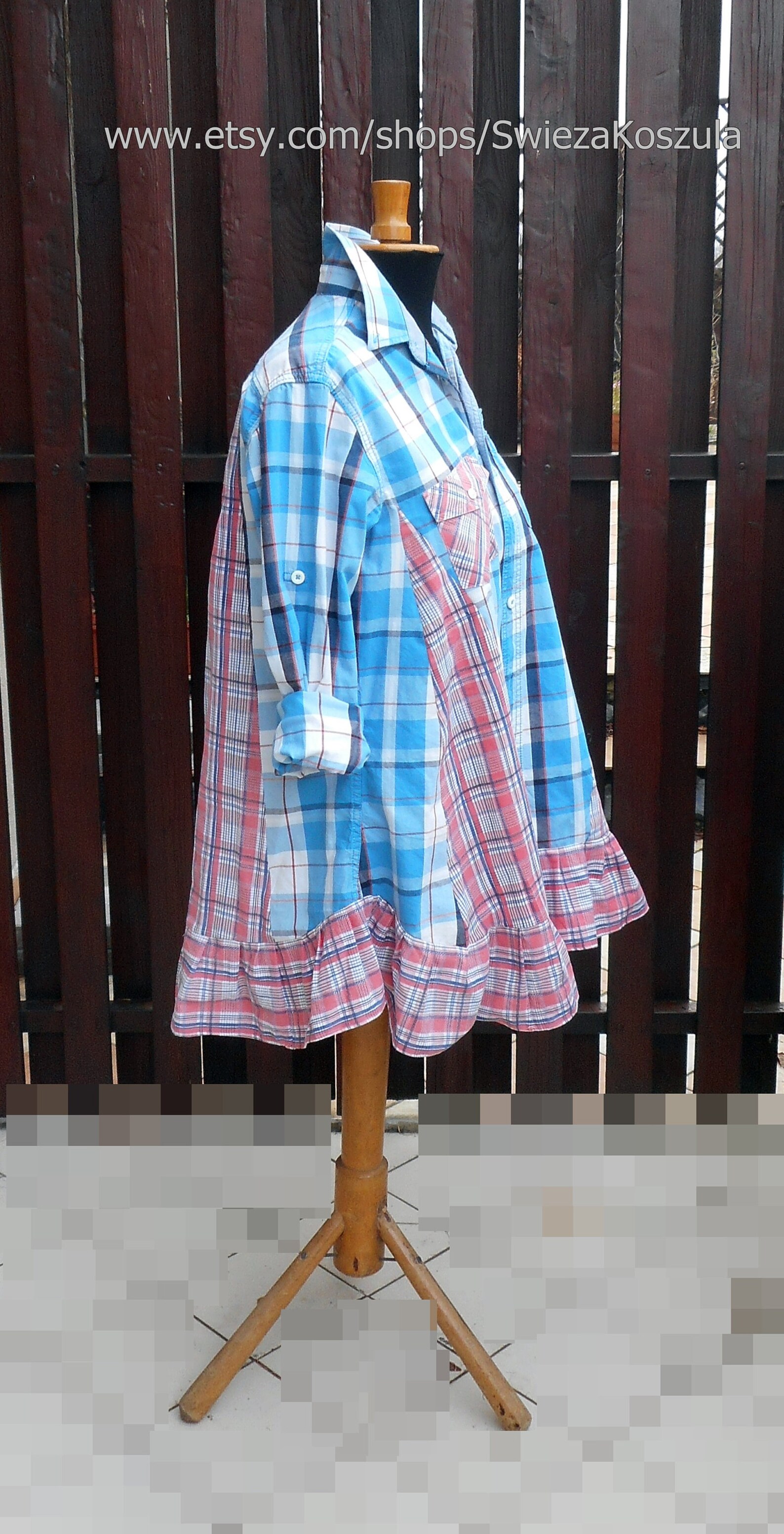 2X Men's Shirt Dress Shirt Recycled Fabric Dress Boho Etsy