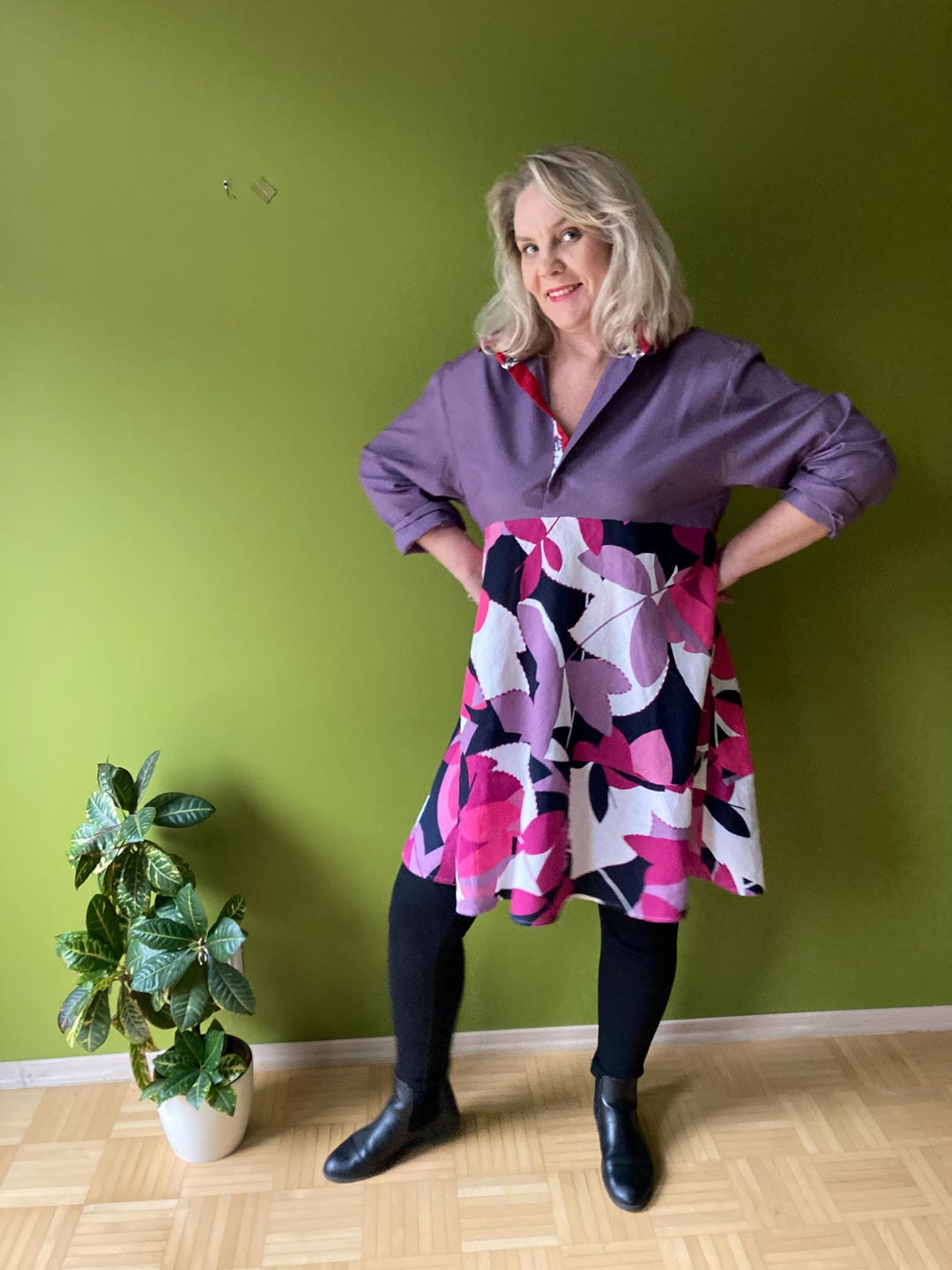 Sweet 70's - Inspired By Dua Lipa - Sustainably Made T-shirt dress