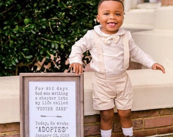 Personalized Today He Wrote ADOPTED // Digital Printable Foster Care Adoption Sign //