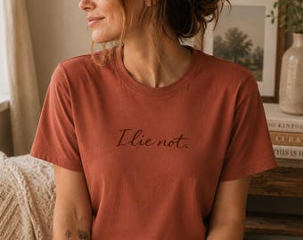 I Lie Not T-Shirt // Emma M. Lion Inspired Bookish Tee // Unselected Journals // Book Lovers Gift