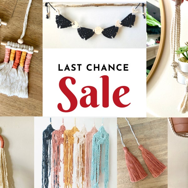 LAST CHANCE! One-of-a-Kind Items // FINAL Sale // Mirror Charms//Moon Garland//Rope Planter//Macrame Tassles