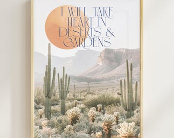 In Deserts & Gardens // Red Rocks Worship // Good Plans // Ps. 23 // Scripture Art //  Instant Download //