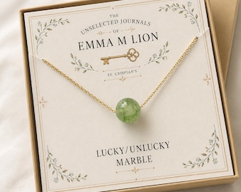 Emma M Lion Lucky/Unlucky Marble Necklace // Dainty Quartz Necklace // The Unselected Journals