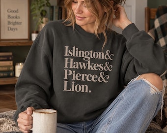 Emma M Lion Sweatshirt // Hawkes Islington Pierce Lion Unisex Premium Sweatshirt // Bookish Gift