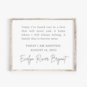 A Family That is Forever Mine // Foster Care Adoption // DIGITAL Personalized Adoption Design // Custom Adoption Sign