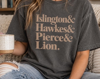 Emma M Lion // Islington Hawkes Pierce Lion Tee // Unisex Comfort Colors 1717 // Lion Hearts // Book Club Gift //