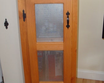Early American Pie Cabinet with Punched Tin