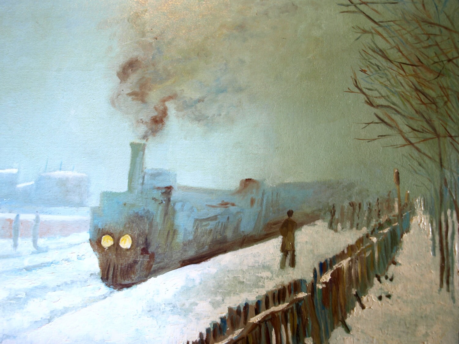Train d'une copie originale de dans la neige Etsy