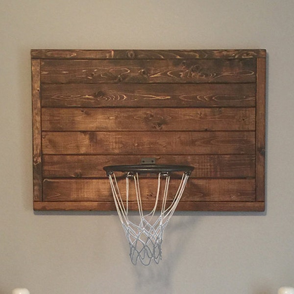 Custom reclaimed wood basketball hoop