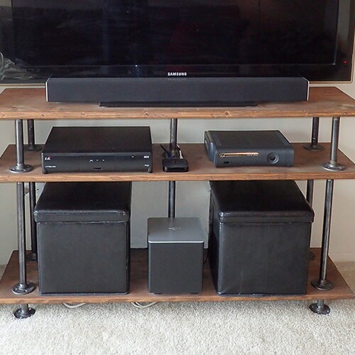 Industrial Pipe Entertainment Center/tv Stand Etsy