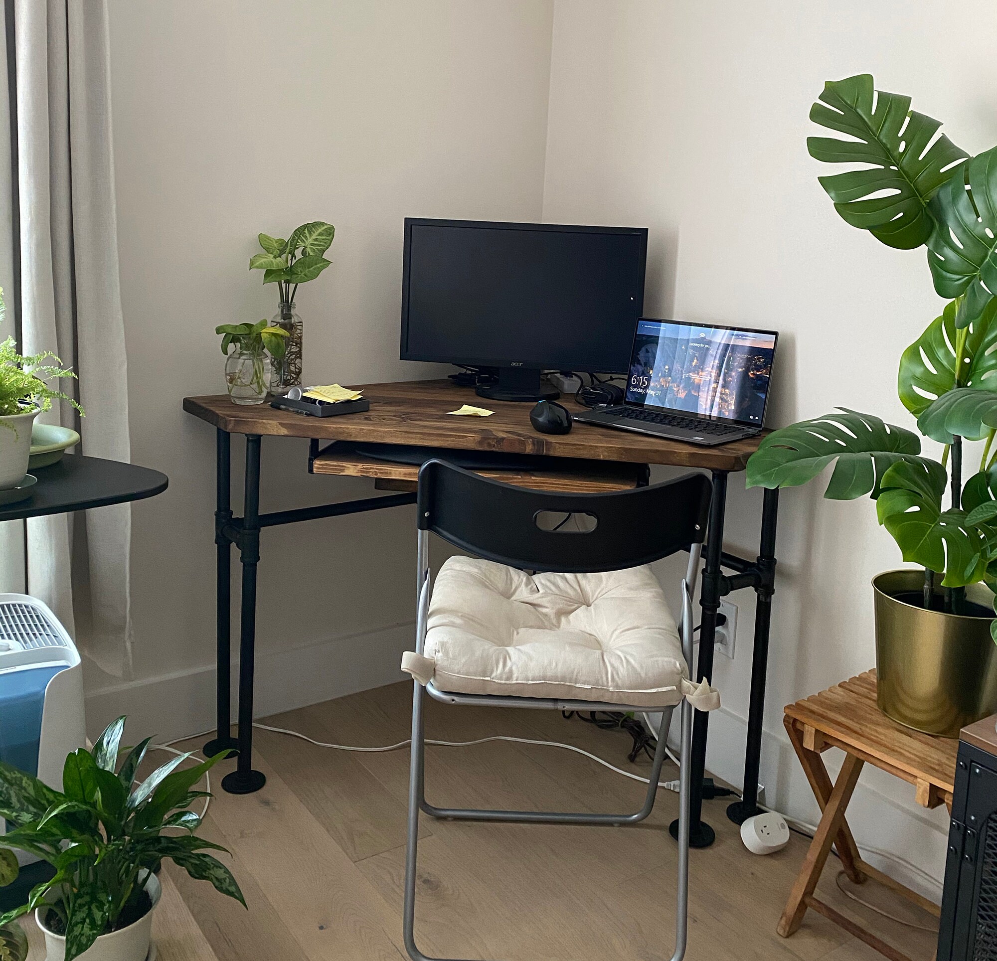 Industrial Pipe Corner Desk pub height or normal height Etsy Nederland