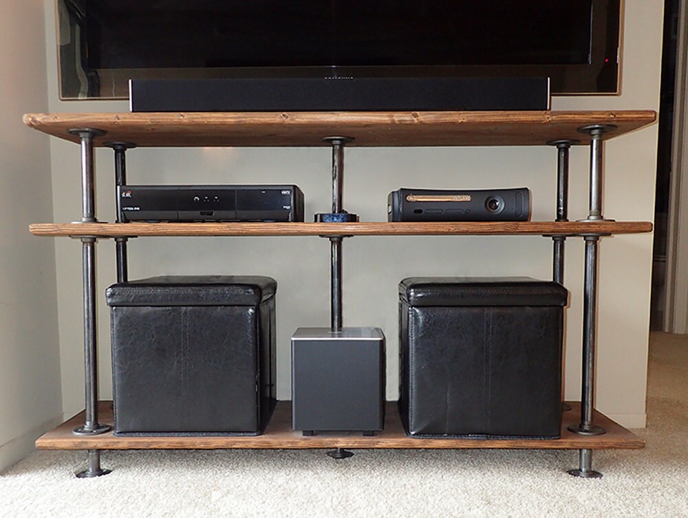 Industrial Pipe Entertainment Center/tv Stand Etsy
