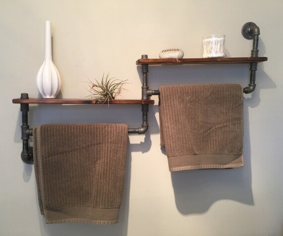 Pipe Bathroom Shelf Towel Rack Image 0