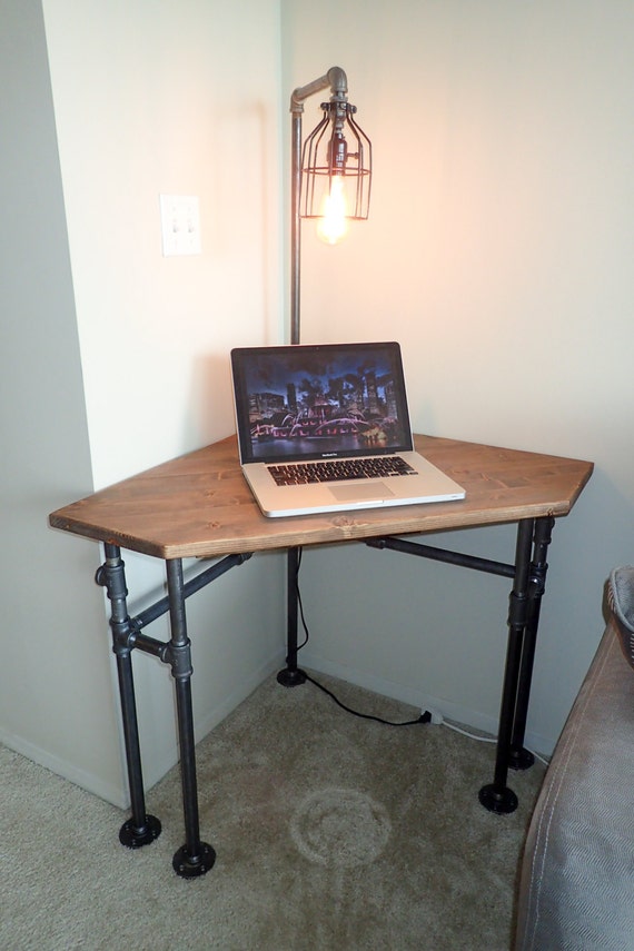Industrial Pipe Corner Desk Pub Height Or Normal Height Etsy