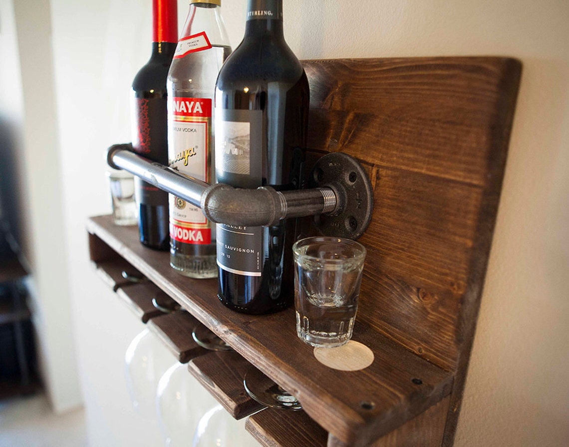 Industrial Pipe 3bottle Wine Rack Can Be Customized Etsy