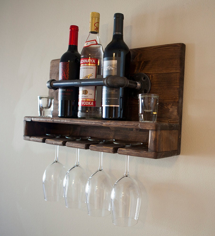Industrial Pipe 3bottle Wine Rack Can Be Customized Etsy